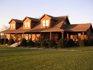 Real Log Home by Walnut Ridge Homes